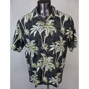 Mens Tommy Bahama Short Sleeve Button Front Shirt Size L Floral Multicolor Silk